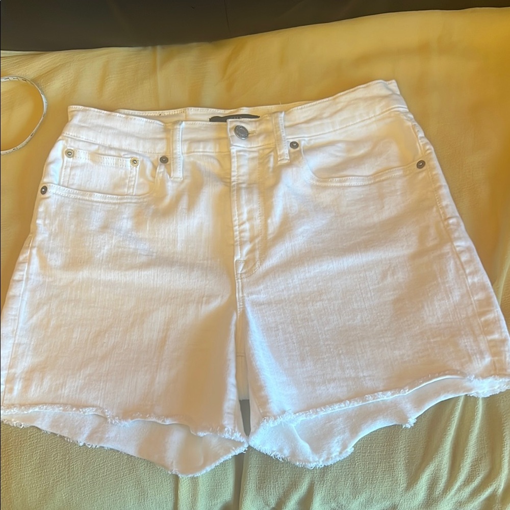Classic White Denim Jean Shorts